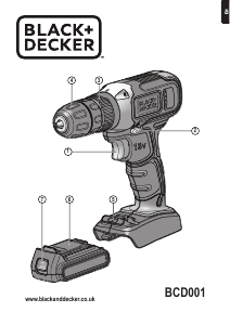 Handleiding Black and Decker BCD001 Schroef-boormachine