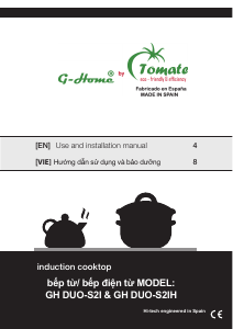 Handleiding Tomate GH DUO-S2IH Kookplaat