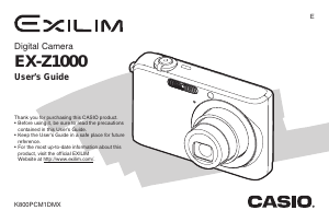 Handleiding Casio EX-Z1000 Digitale camera