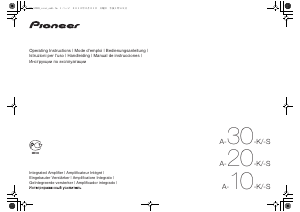Manuale Pioneer A-20-S Amplificatore