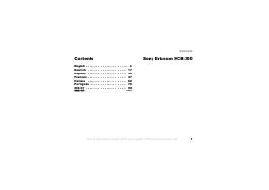 Manuale Sony Ericsson HCB-300 Dispositivo vivavoce