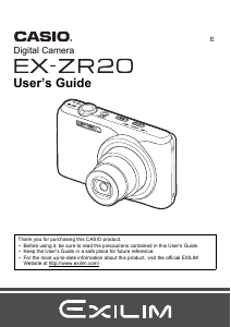 Handleiding Casio EX-ZR20 Digitale camera