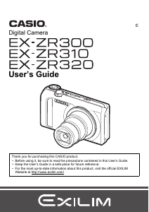 Manual Casio EX-ZR300 Digital Camera