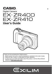 Manual Casio EX-ZR400 Digital Camera