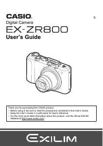 Manual Casio EX-ZR800 Digital Camera