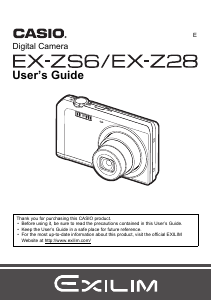 Manual Casio EX-ZS6 Digital Camera