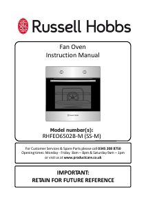 Bruksanvisning Russell Hobbs RHFEO6502B-M Ugn