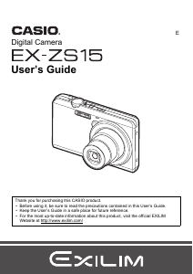 Manual Casio EX-ZS15 Digital Camera
