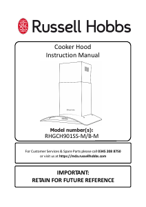 Manual Russell Hobbs RHGCH901B-M Cooker Hood