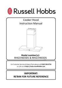 Manual Russell Hobbs RHGCH903DS Cooker Hood