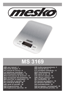 Manual Mesko MS 3169 Kitchen Scale