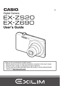 Manual Casio EX-ZS20 Digital Camera