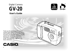Manual Casio GV-20 Digital Camera