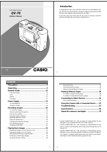Manual Casio QV-70 Digital Camera