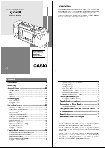 Manual Casio QV-200 Digital Camera