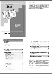 Manual Casio QV-300 Digital Camera
