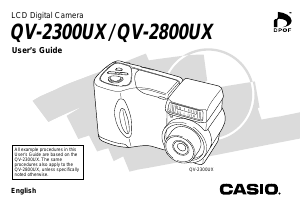 Manual Casio QV-2800UX Digital Camera