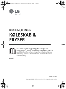 Brugsanvisning LG GSL480PZXV Køle-fryseskab