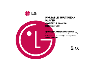 Bruksanvisning LG FM30 Mp3 spelare