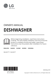 Brugsanvisning LG SDU527HW Opvaskemaskine