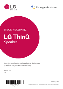 Brugsanvisning LG WK7 Højttaler