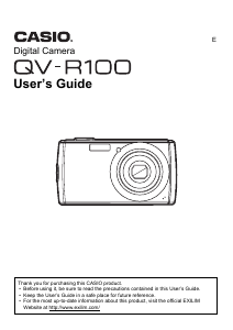 Manual Casio QV-R100 Digital Camera