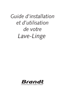 Mode d’emploi Brandt WTC0815F Lave-linge