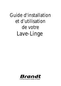 Mode d’emploi Brandt WTC0701FX Lave-linge