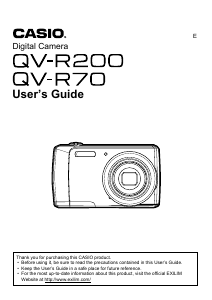 Manual Casio QV-R200 Digital Camera