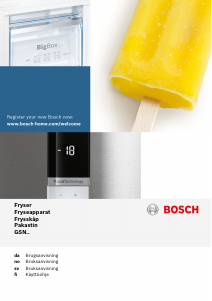 Käyttöohje Bosch GSN36CI30 Pakastin