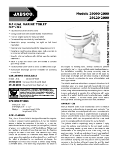 Manual Jabsco 29090-2000 Toilet