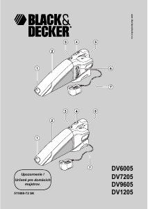 Návod Black and Decker DV7205K Ručný vysávač