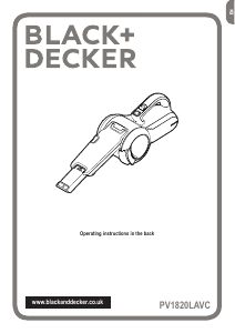 Manual Black and Decker PV1820LAVC Handheld Vacuum