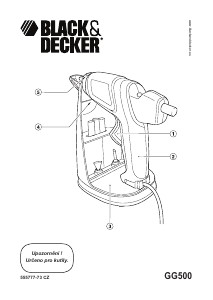 Manuál Black and Decker GG500 Lepící pistole