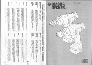 Εγχειρίδιο Black and Decker KC121F Οδηγός τρυπανιών