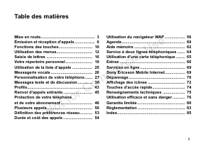 Mode d’emploi Sony Ericsson T600 Téléphone portable