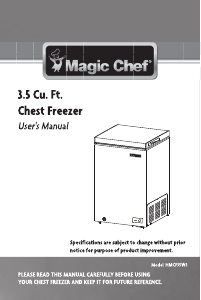 Manual de uso Magic Chef HMCF35W5 Congelador