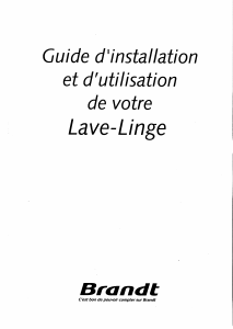 Mode d’emploi Brandt WTC0511F Lave-linge