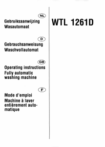 Manual Brandt WTL1261D Washing Machine