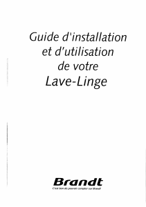 Mode d’emploi Brandt WTM0713F Lave-linge