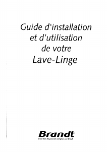 Mode d’emploi Brandt WTM0801F Lave-linge