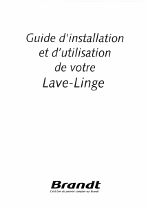 Mode d’emploi Brandt WTM1135F Lave-linge