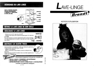 Mode d’emploi Brandt Z8300NCF Lave-linge