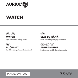 Bedienungsanleitung Auriol IAN 337391 Armbanduhr