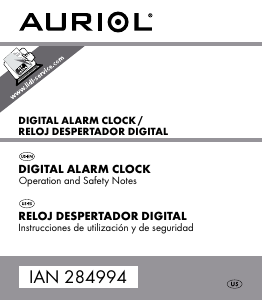 Manual Auriol IAN 284994 Alarm Clock