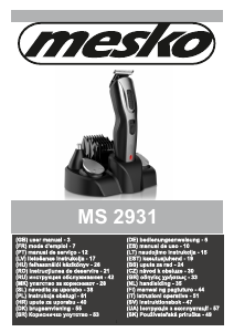 Εγχειρίδιο Mesko MS 2931 Μηχανή περιποίησης γενειάδας