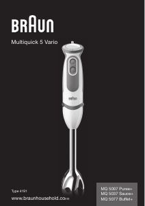 Manual Braun MQ 5007 Puree Blender de mână