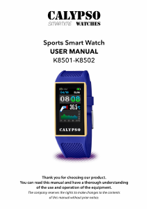 Manuale Calypso K8501 Smartwatch