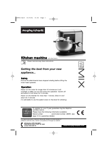 Manual Morphy Richards 48955 Stand Mixer
