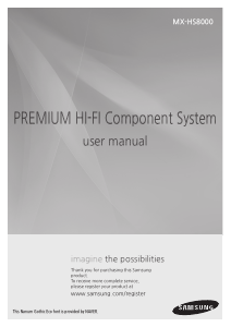 Manual Samsung MX-HS8000 Stereo-set